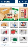 How uline.com looks like on a mobile device such as an iPhone.