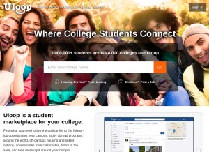 How uloop.com looks like on a tablet such as an iPad.