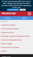 How ulprospector.com looks like on a mobile device such as an iPhone.