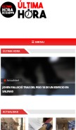 How ultimahoraec.com looks like on a mobile device such as an iPhone.