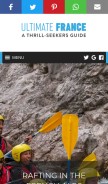 How ultimatefrance.com looks like on a mobile device such as an iPhone.