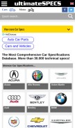 How ultimatespecs.com looks like on a mobile device such as an iPhone.