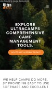 How ultracamp.com looks like on a mobile device such as an iPhone.