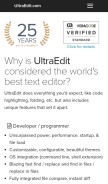 How ultraedit.com looks like on a mobile device such as an iPhone.