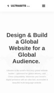 How ultrasite.com looks like on a mobile device such as an iPhone.