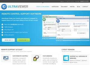 How ultraviewer.net looks like on a tablet such as an iPad.