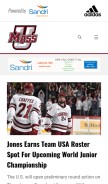How umassathletics.com looks like on a mobile device such as an iPhone.