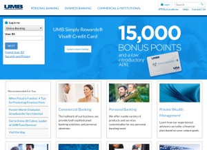 How umb.com looks like on a tablet such as an iPad.