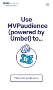 How umbel.com looks like on a mobile device such as an iPhone.