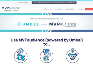 How umbel.com looks like on a tablet such as an iPad.