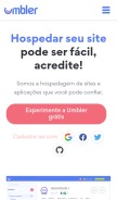 How umbler.com looks like on a mobile device such as an iPhone.