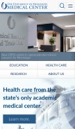 How umc.edu looks like on a mobile device such as an iPhone.