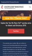 How umcdiscipleship.org looks like on a mobile device such as an iPhone.