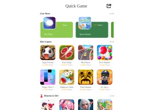 How umegame.xyz looks like on a tablet such as an iPad.