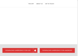 How umergencyapp.com looks like on a tablet such as an iPad.