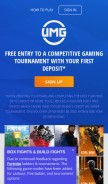 How umggaming.com looks like on a mobile device such as an iPhone.