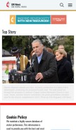 How umnews.org looks like on a mobile device such as an iPhone.