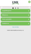 How umr.com looks like on a mobile device such as an iPhone.