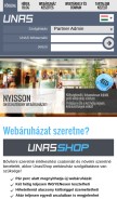 How unas.hu looks like on a mobile device such as an iPhone.