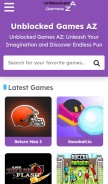 How unblockedgamesaz.net looks like on a mobile device such as an iPhone.