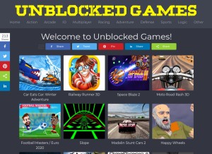 How unblockeds-games.com looks like on a tablet such as an iPad.