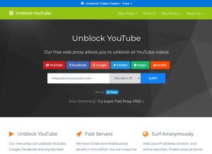 How unblockyoutube.video looks like on a tablet such as an iPad.