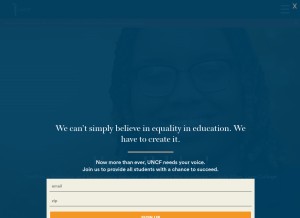 How uncf.org looks like on a tablet such as an iPad.
