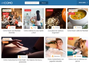How uncomo.com looks like on a tablet such as an iPad.