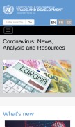 How unctad.org looks like on a mobile device such as an iPhone.
