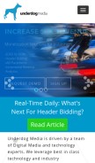 How underdogmedia.com looks like on a mobile device such as an iPhone.