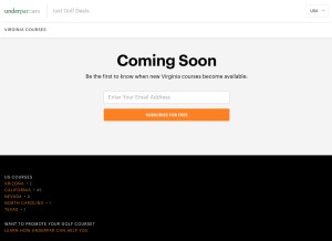 How underpar.com looks like on a tablet such as an iPad.