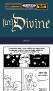 How undivinecomic.com looks like on a mobile device such as an iPhone.