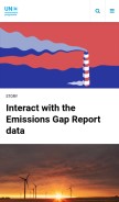 How unenvironment.org looks like on a mobile device such as an iPhone.