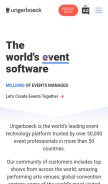 How ungerboeck.com looks like on a mobile device such as an iPhone.