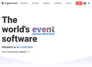 How ungerboeck.com looks like on a tablet such as an iPad.