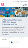 How uni-bremen.de looks like on a mobile device such as an iPhone.