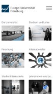 How uni-flensburg.de looks like on a mobile device such as an iPhone.