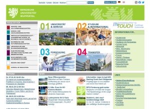 How uni-wuppertal.de looks like on a tablet such as an iPad.