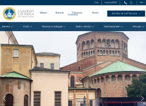 How unicatt.it looks like on a tablet such as an iPad.