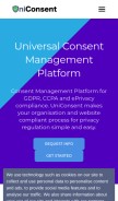 How uniconsent.com looks like on a mobile device such as an iPhone.