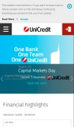 How unicredit.eu looks like on a mobile device such as an iPhone.