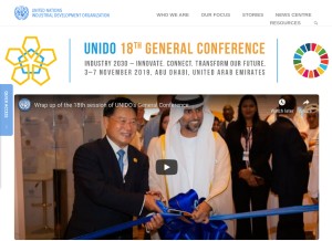 How unido.org looks like on a tablet such as an iPad.