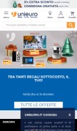 How unieuro.it looks like on a mobile device such as an iPhone.