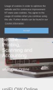 How uniflowonline.com looks like on a mobile device such as an iPhone.