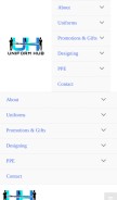 How uniformhub.ae looks like on a mobile device such as an iPhone.