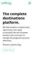 How unifrog.org looks like on a mobile device such as an iPhone.