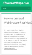 How uninstallhelps.com looks like on a mobile device such as an iPhone.
