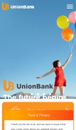 How unionbankph.com looks like on a mobile device such as an iPhone.