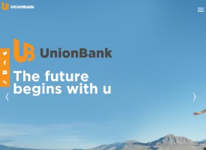 How unionbankph.com looks like on a tablet such as an iPad.
