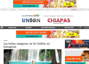 How unionchiapas.mx looks like on a tablet such as an iPad.